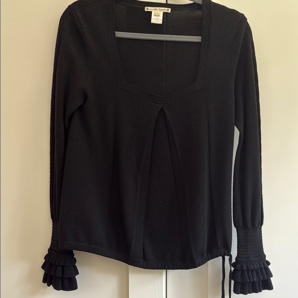 Nanette Lepore Black Long Sleeve Top